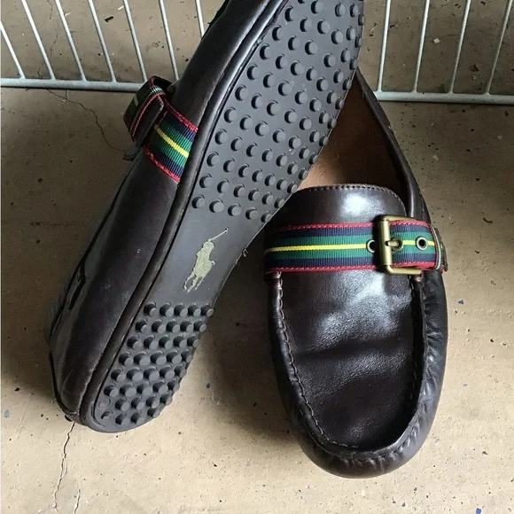 POLO Ralph Lauren Wessel Leather Driving Loafers w/ Buckle Polo Ralph Lauren | Shoes | Ralph Lauren Polo Country Brown  main image 4